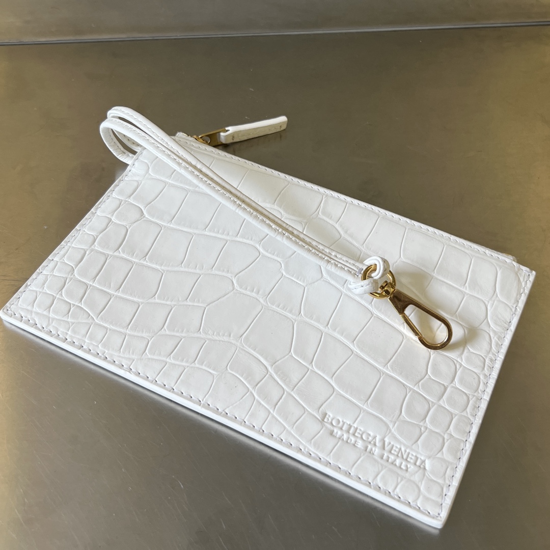 Mini Cabat Intreccio Crocodile Grain Leather Tote White